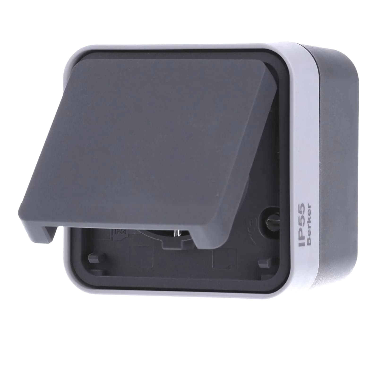 Розетка з з/к IP55, сіра, 16А/250В W.1