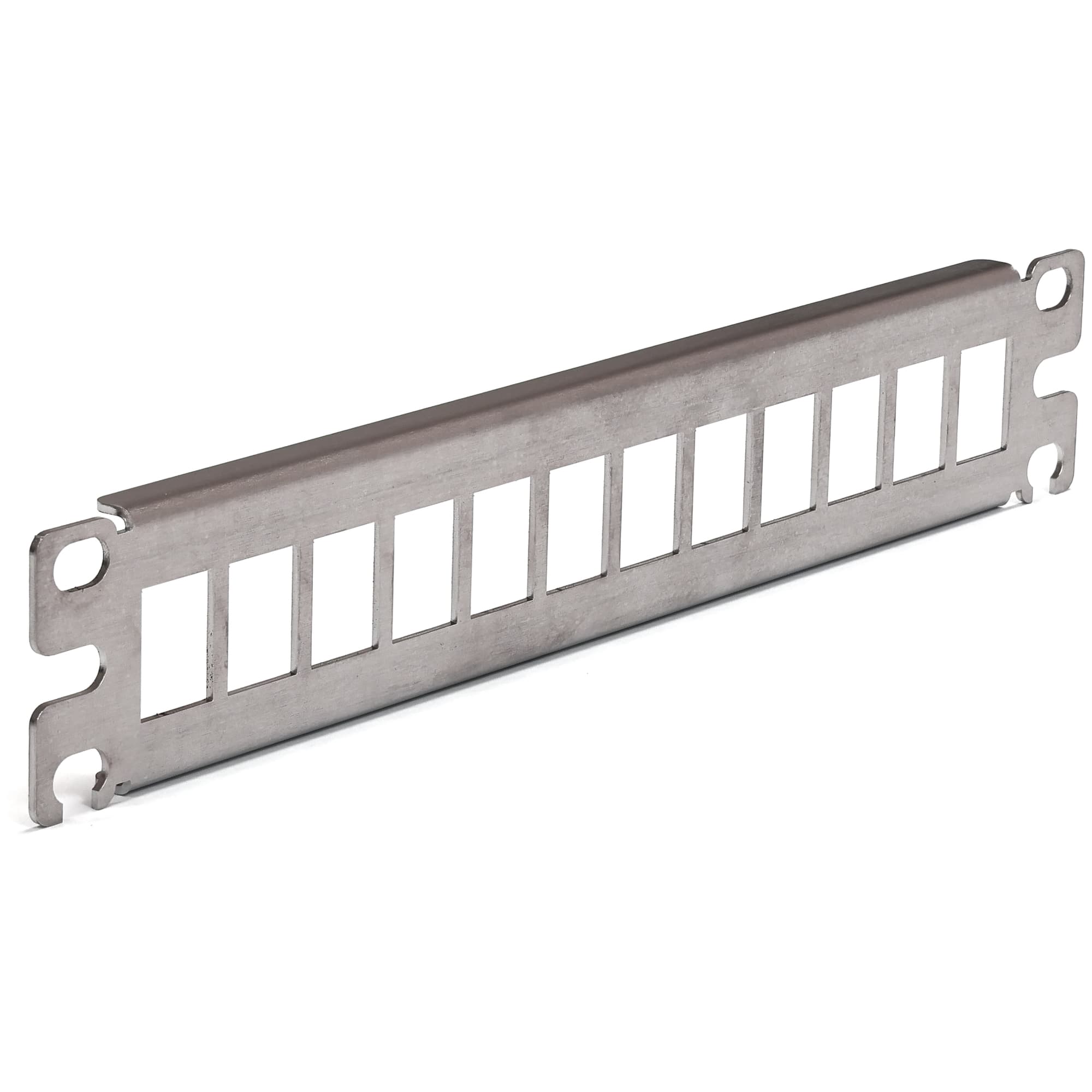 Патч панель 10", 1U, під 12 модулів KeyStone (slim), нержавіюча сталь