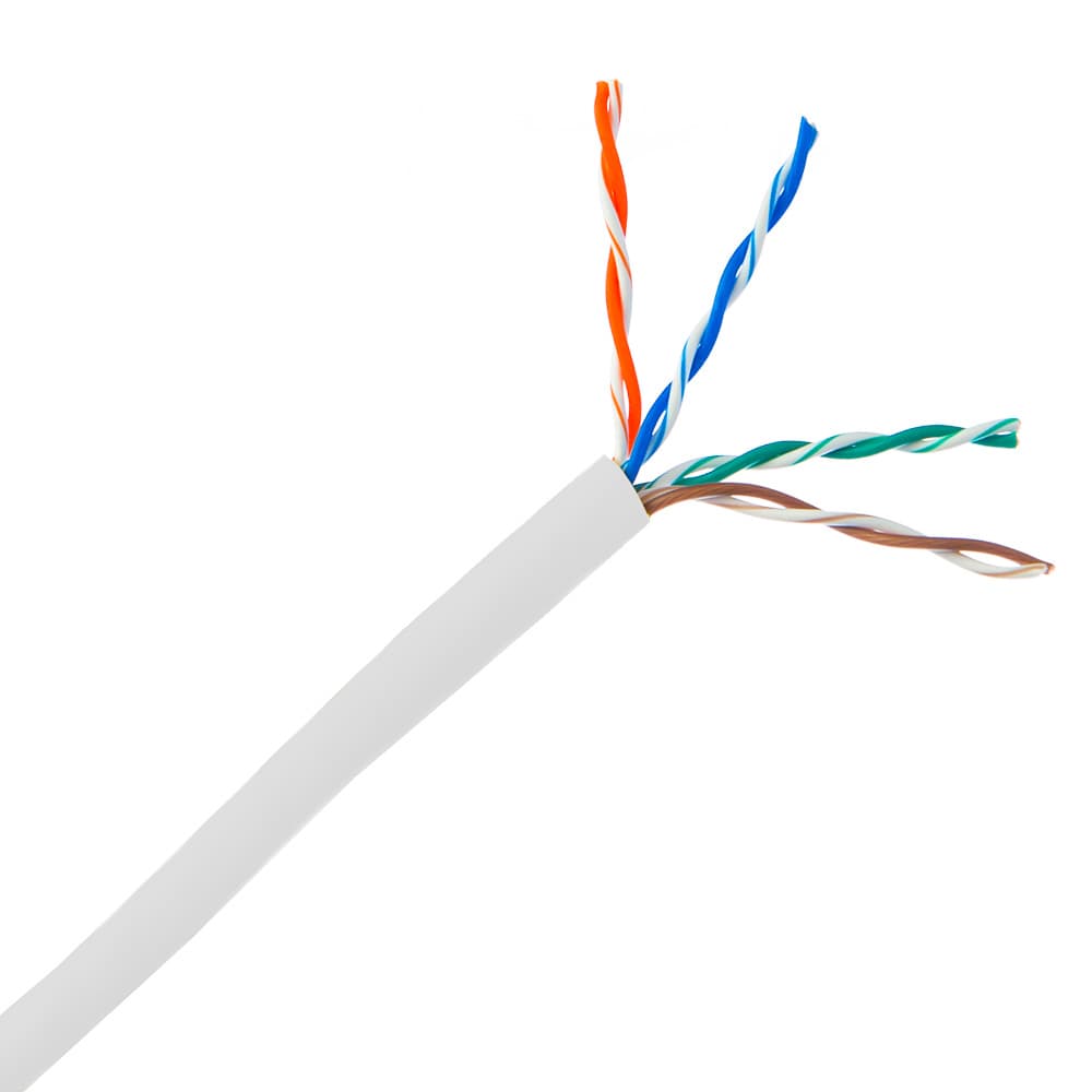 Кабель U/UTP кат. 5E, 24AWG, обол. PVC(Eca), 305 м, білий
