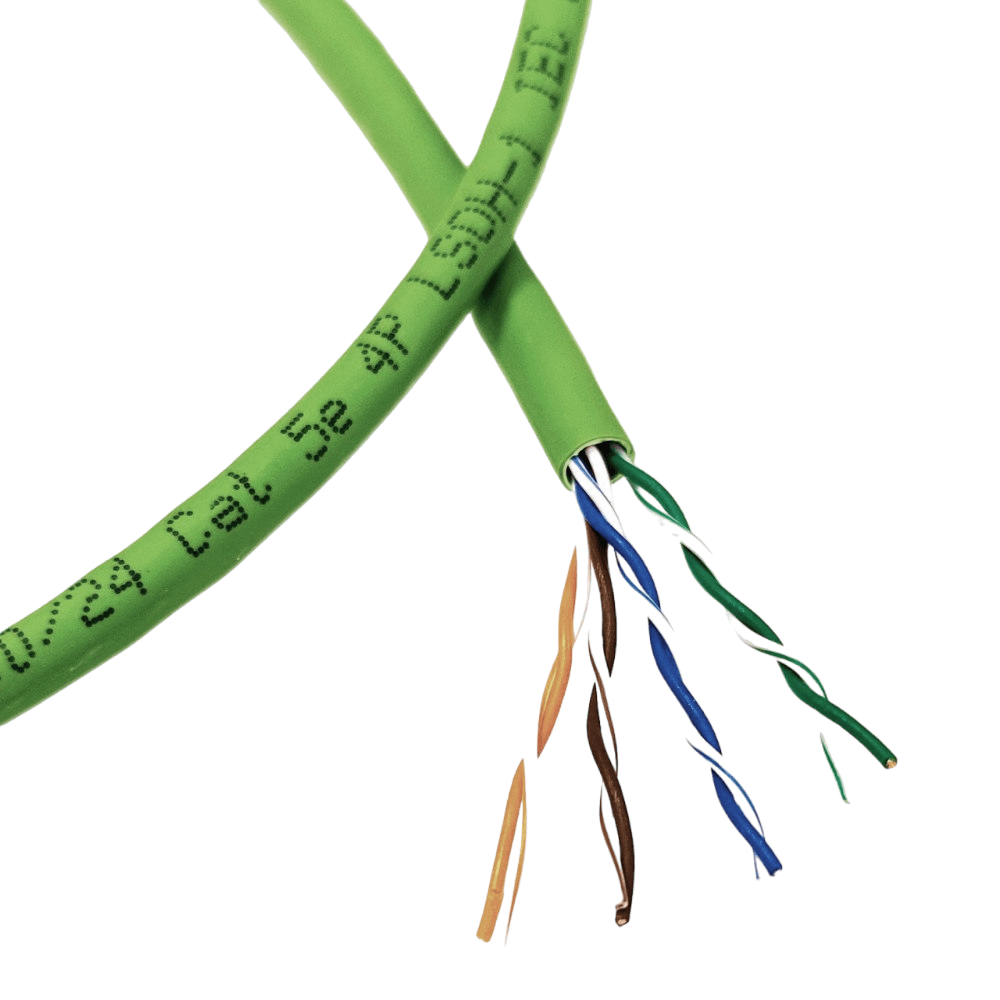 Кабель U/UTP, кат. 5E, AWG 24, LSZH, зелений, 305м, Corning