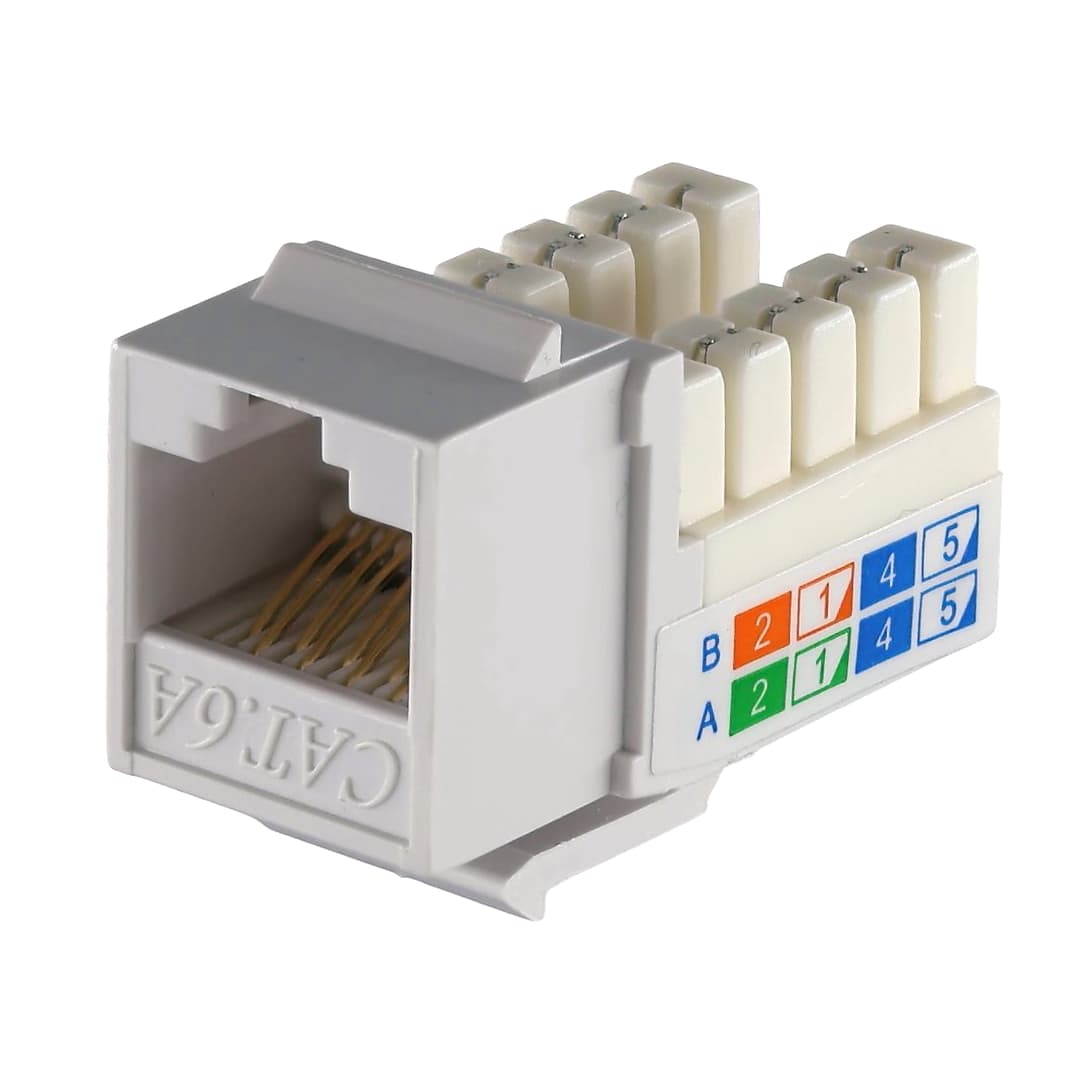 Модуль KeyStone RJ45 UTP, кат. 5e, 6, 6a, 110, Slim, W - 16.6 мм