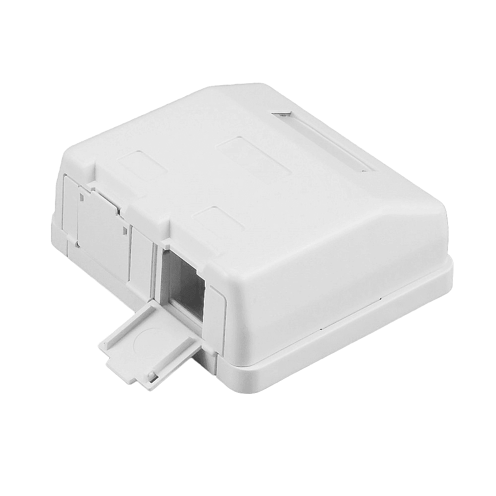 Розетка настінна для 2хRG45 без модулів KeyStone