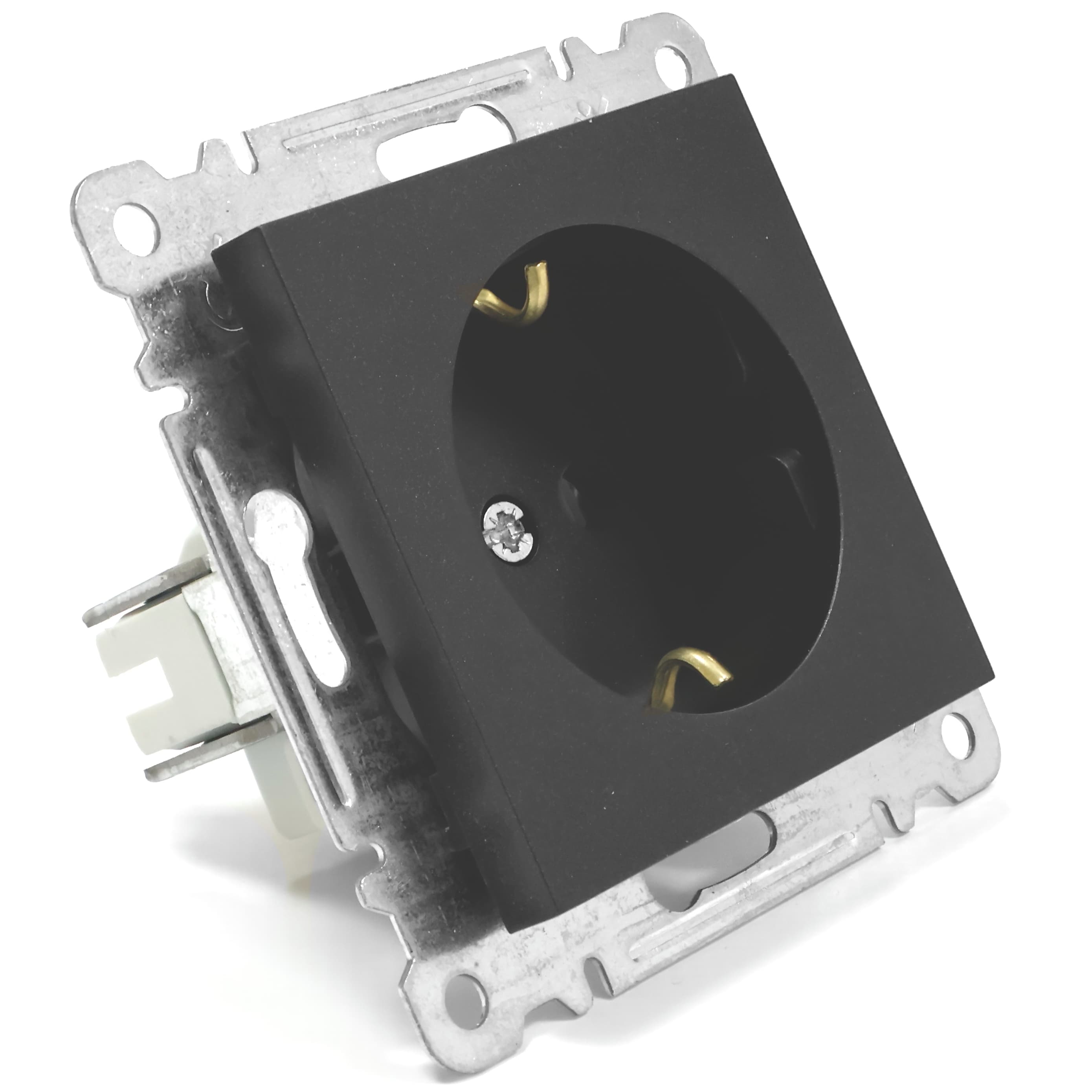 Розетка з з/к Lumina, чорна, 16А/230В