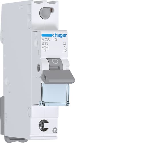 Автоматичний вимикач 1P 6kA C-13A QC 1M