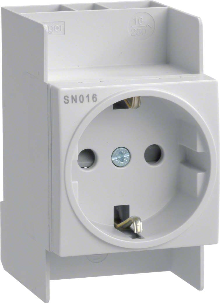 Розетка з установкою на DIN-рейку, 250 В/16А, 2.5 м, Hager