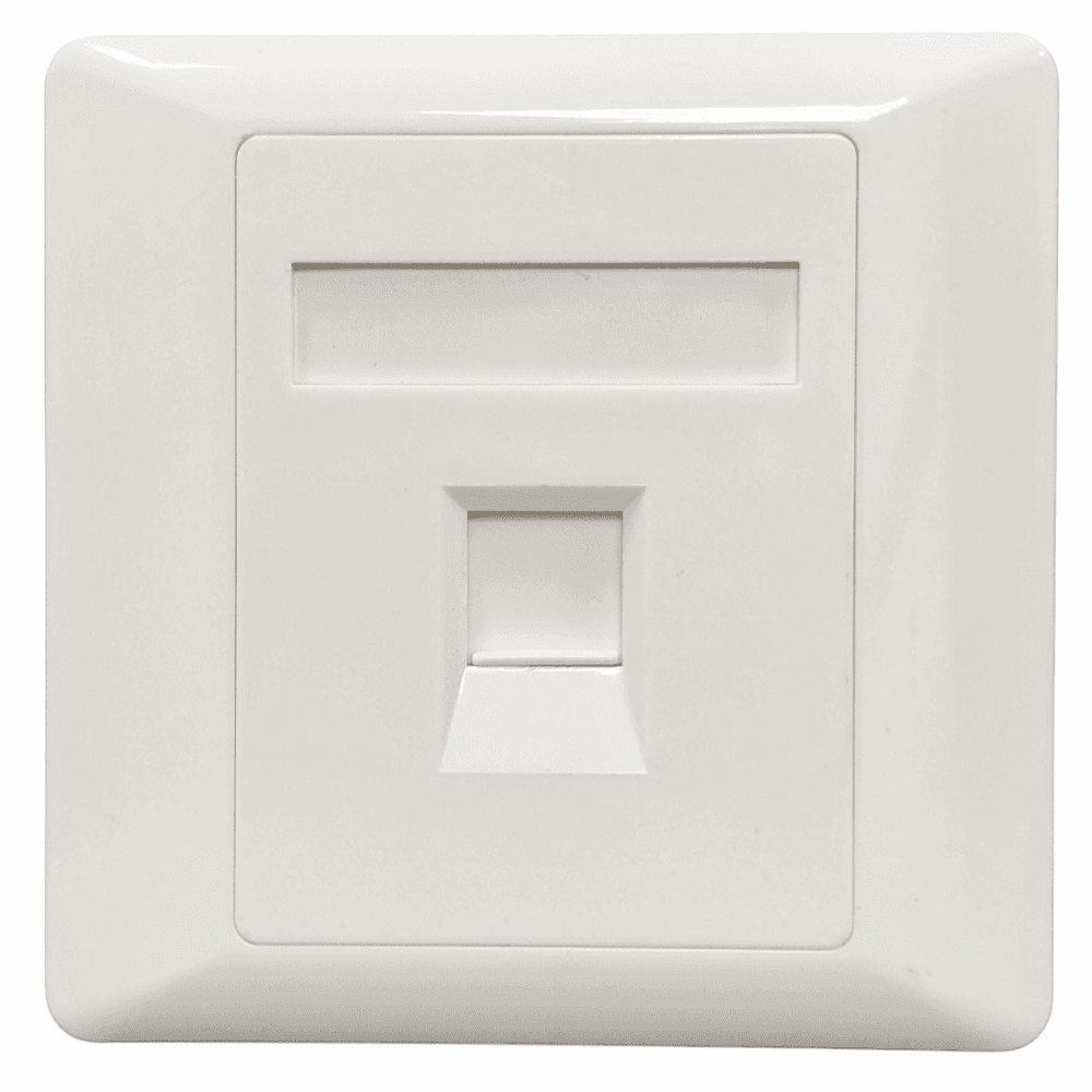 Рамка 86×86 під один модуль KeyStone, зі шторкою, Kingda