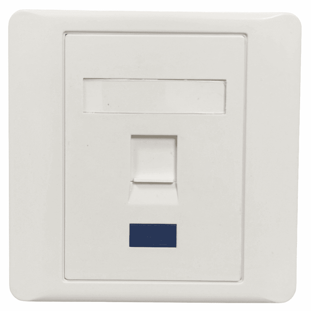 Рамка 86×86 під один модуль KeyStone, зі шторкою, Kingda