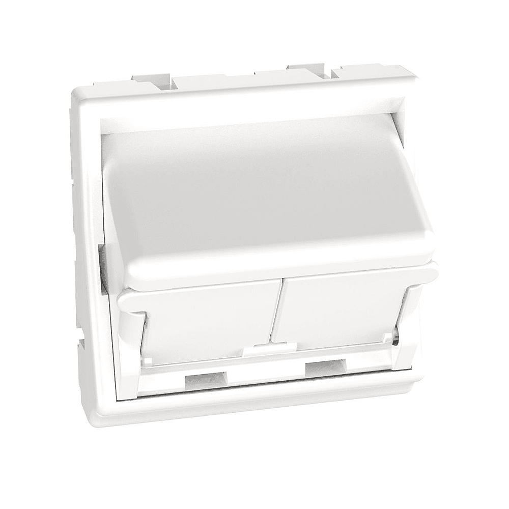 Вставка 45x45 на 2 модулі MINICOM, похила, з кришкою від пилу