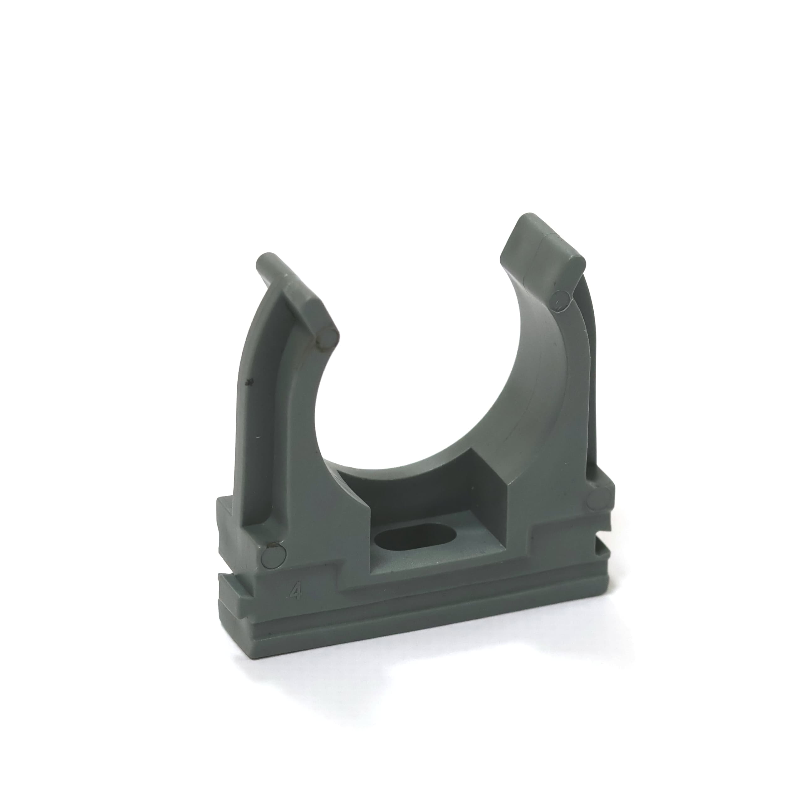 Тримач труби D32 , настінний , що стикуються , сірий.