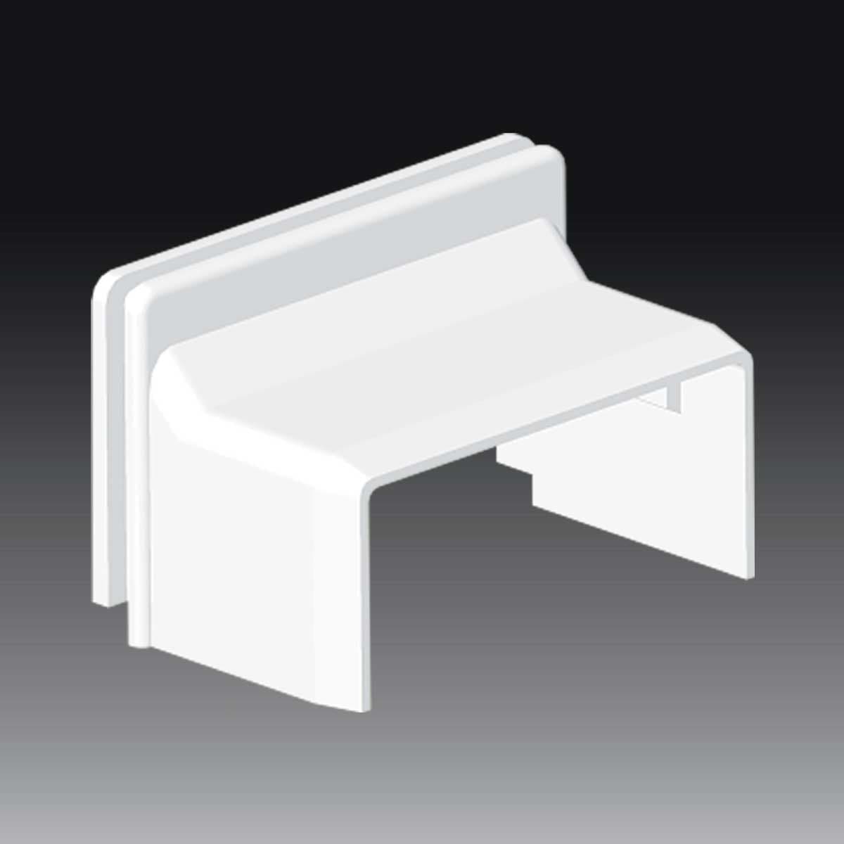 З'єднувач перехідний для коробки LK 80x28 білого кольору; Серія LHD; ПВХ