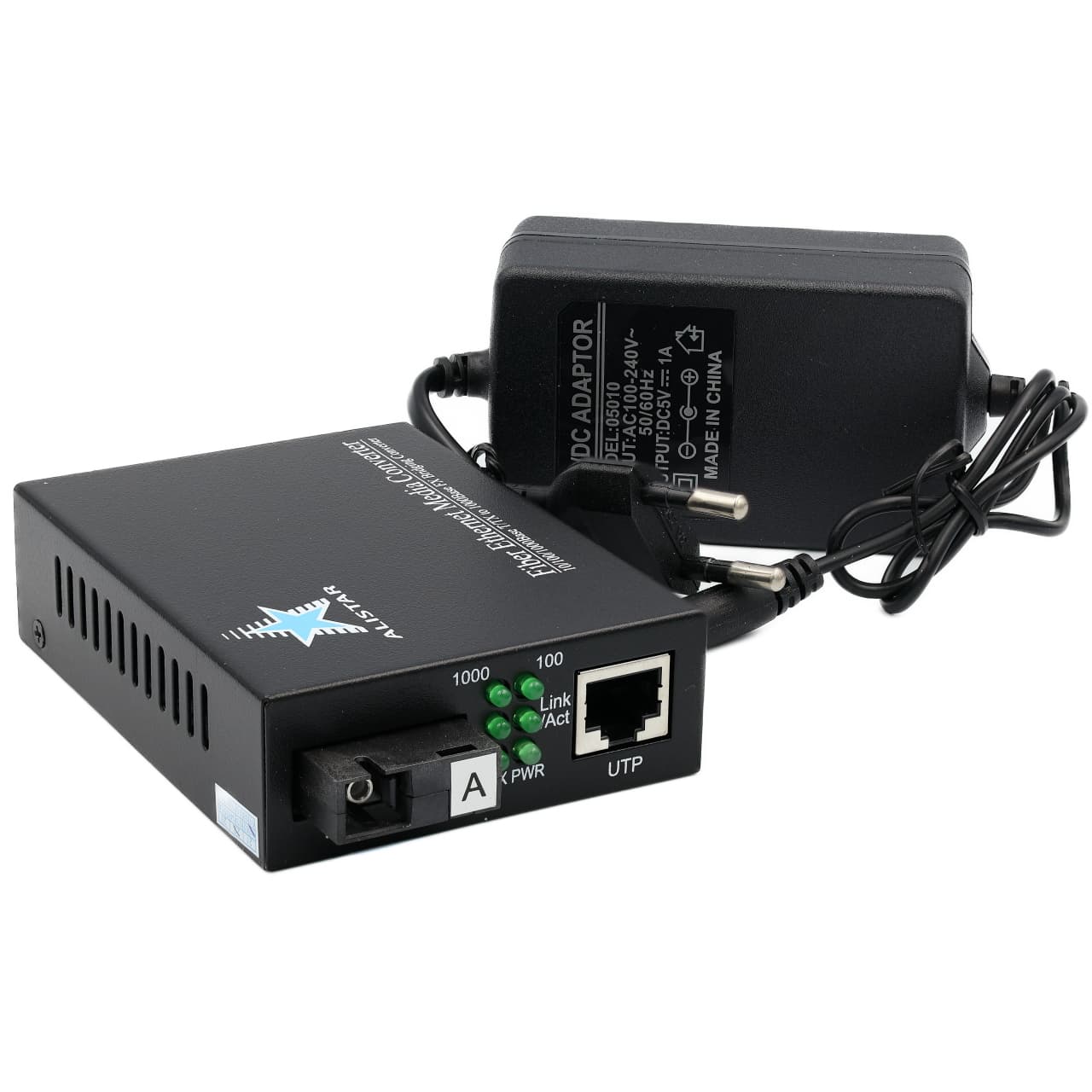 Медіаконвертер 10/100/1000BASE -T 1000BASE-LX 1SM WDM SC 20KM TX1310/RX1550nm