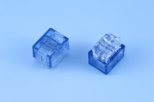 З’єднувач проводів В-тип (двосторонній, 2 дроти 0,4 ... 0,7 мм), синій Kingda.