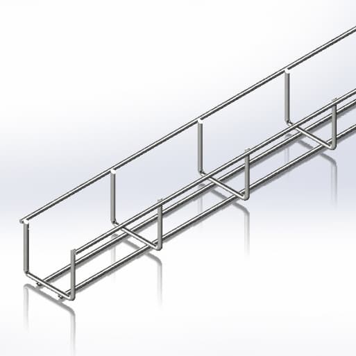 Лоток сітчастий 50х50, дріт Ø4 мм, білий цинк, 2,5м