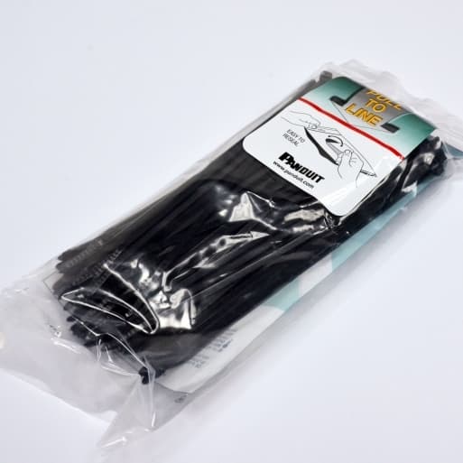 Cтяжка 203x3.6 мм, 100 шт, чорна, weather resistant