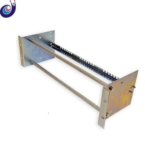 Тримач плінтів 19" 3U, кріплення вертикально на трубках, цинкований