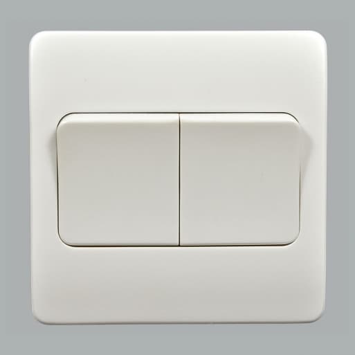 Вимикач 2-клавішний, 86x86мм, прохідний, MK