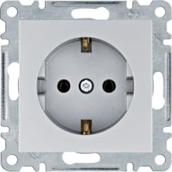 Розетка з з/к Lumina, срібна, 16А/230В