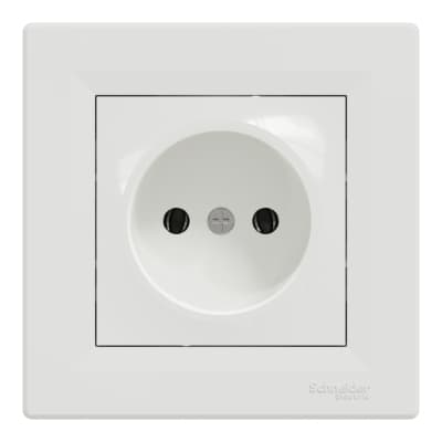 Розетка Schneider Electric ASFORA без заземлення біла (EPH3000121)