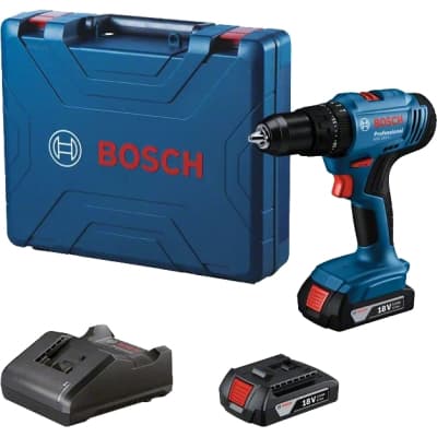 Шуруповерт Bosch GSB 183-LI 18V, 2х2Ah, 21-56Нм, 374-1815 об/хв, кейс, 1.2кг (0.601.9K9.100)