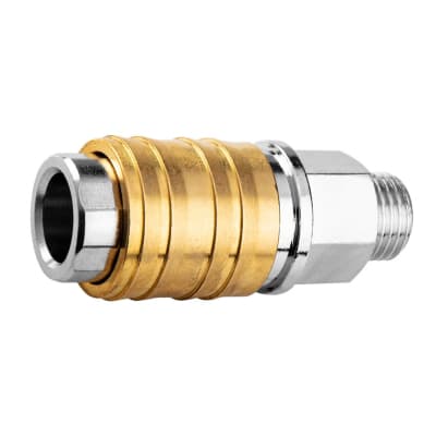 Конектор для шланга Neo Tools муфта швидкознімна пневматична, 1/4", 16бар, нержавіюча сталь, латунь (12-635)