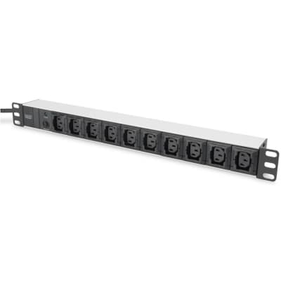 Силовий блок 19" 1U w/PDU 10xC13, 10A, 250V, вилка C14 Digitus (DN-95404)