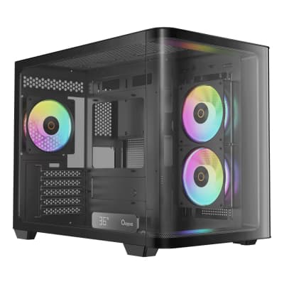 Корпус для ПК OCYPUS IOTA C50 BK CURVE ARGB DIGITAL (OTA-C50-BKD300CD-GL)
